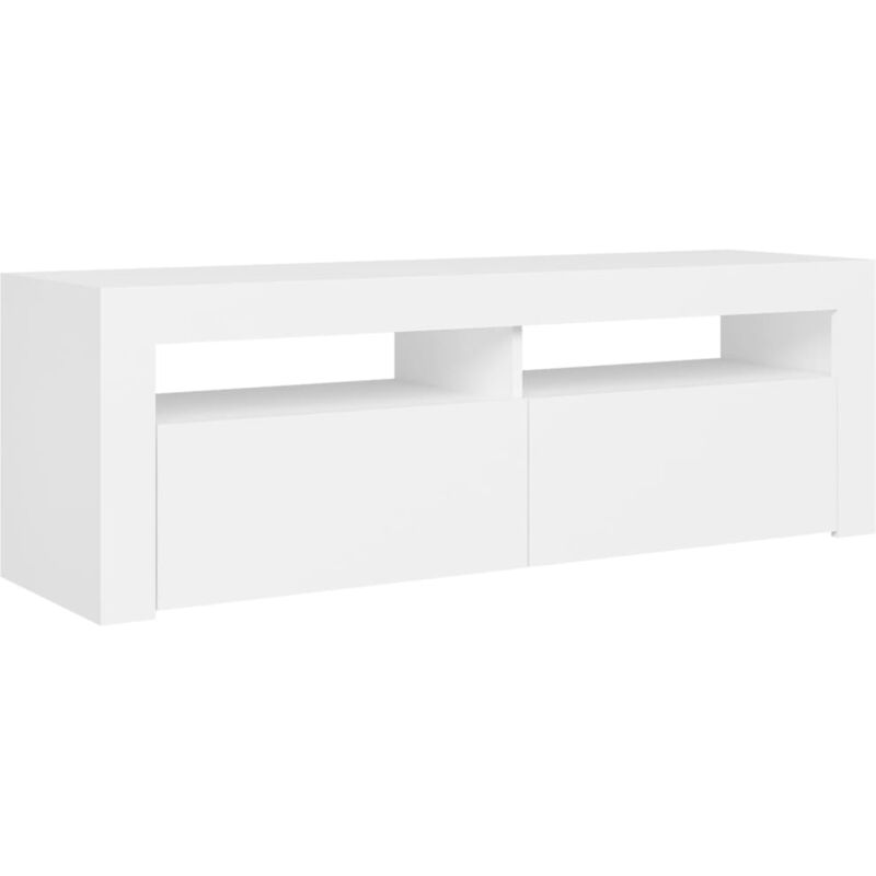 Vidaxl - Meuble tv avec lumières led blanc 120x35x40 cm