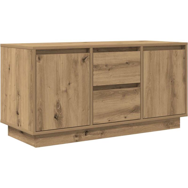 Vidaxl - Meuble tv avec éclairages led chêne artisanal 100x41x50 cm