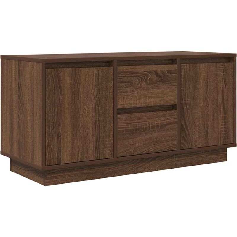 Vidaxl - Meuble tv avec lumières led chêne marron 100x41x50 cm