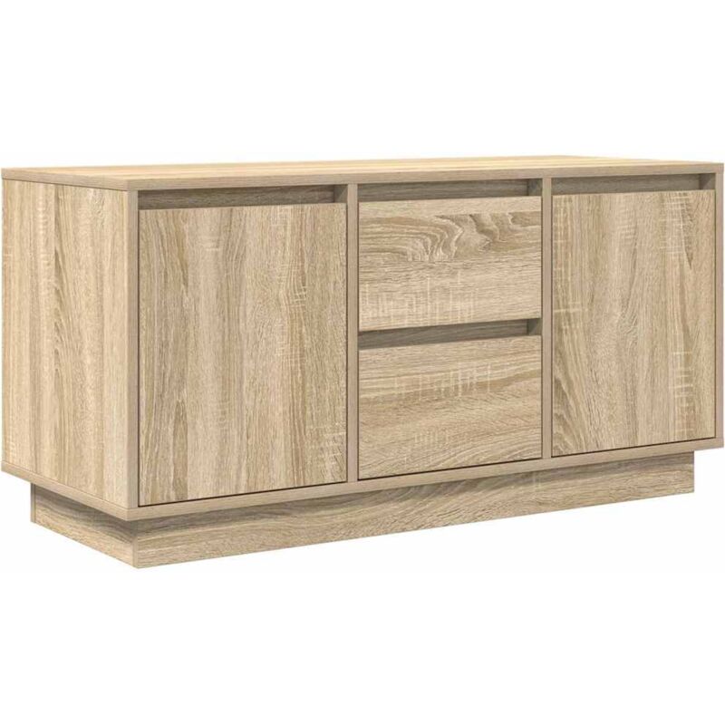 Vidaxl - Meuble tv avec lumières led chêne sonoma 100x41x50 cm