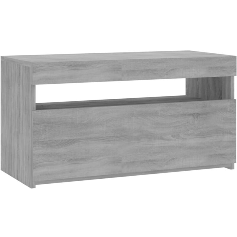 Meuble TV avec lumières LED Sonoma gris 75x35x40 cm vidaXL