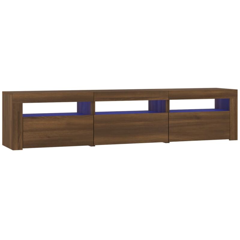 Vidaxl - Meuble tv avec lumières led Chêne marron 180x35x40 cm