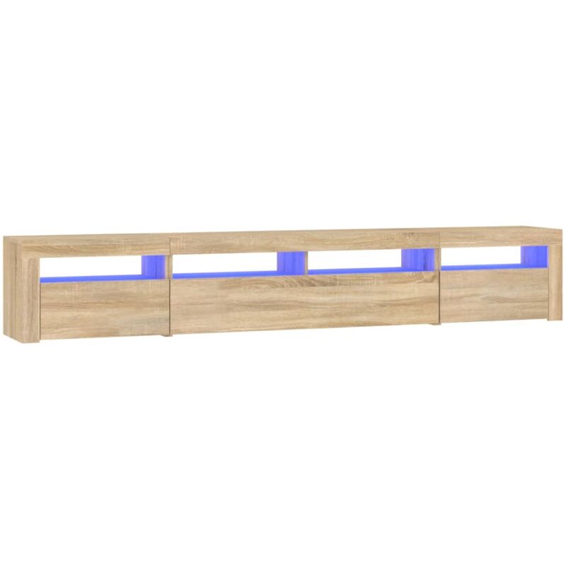 Vidaxl - Meuble tv avec lumières led Chêne sonoma 240x35x40 cm