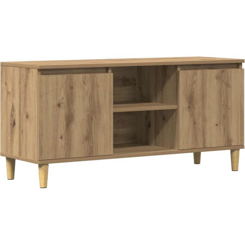 Vidaxl - Meuble tv chêne artisanal 102x35x50 cm bois d'ingénierie