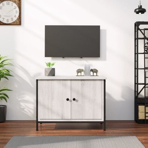 Meuble TV avec portes-Banc TV-Meuble Télé sonoma gris 60x35x45 cm bois d'ingénierie 269184