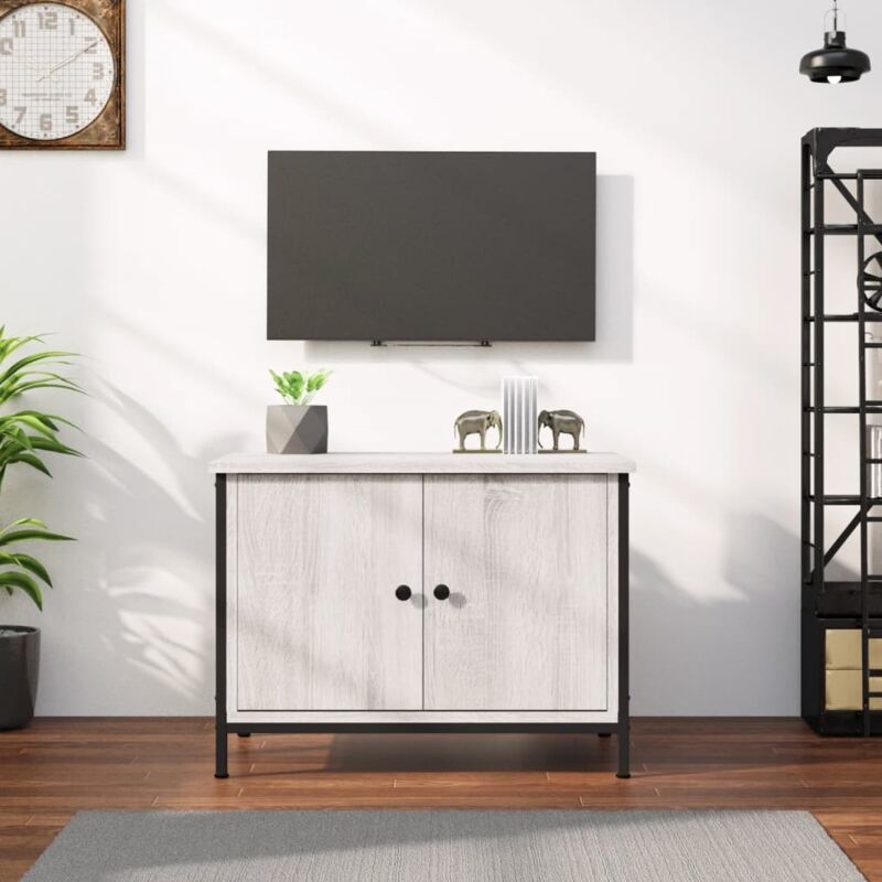 Vidaxl - Meuble tv avec portes sonoma gris 60x35x45 cm bois d'ingénierie