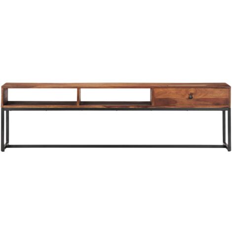 Meuble TV  Banc TV Armoire de rangement 160x30x45 cm Bois de Sesham massif 12732
