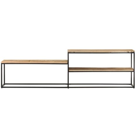 Meuble TV  Banc TV Armoire de rangement 180x30x50 cm Bois de manguier brut 22695