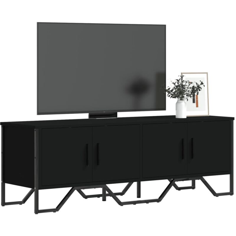 Maisonchic - Meuble tv, Banc tv, Armoire de rangement noir 122x34x41 cm bois d'ingénierie FR561274 design in