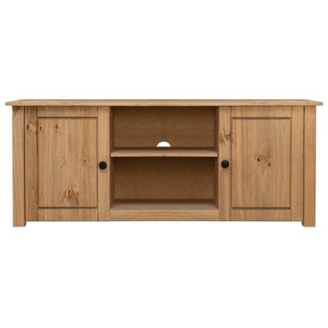 Meuble TV  Banc TV  Armoire TV 120x40x50 cm Bois de pin massif Gamme Panama