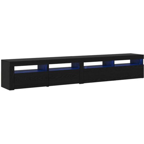 Meuble TV Banc TV Armoire TV 2 pcs Chêne noir 240 x 35 x 40 cm Bois d'ingénierie