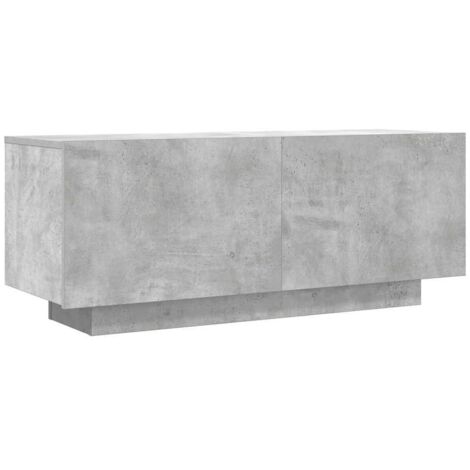 Meuble TV Banc TV Armoire TV Gris béton 100x35x40 cm Bois d'ingénierie