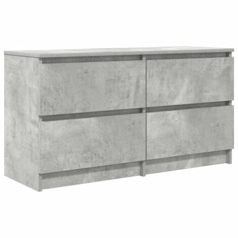 Meuble TV Banc TV Armoire TV gris béton 100x35x54 cm bois d'ingénierie