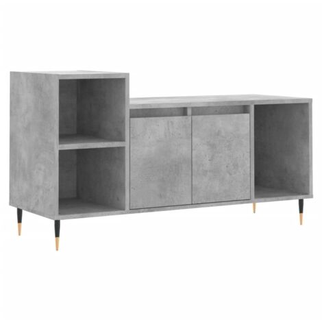 Meuble TV Banc TV Armoire TV Gris béton 100x35x55 cm Bois d'ingénierie
