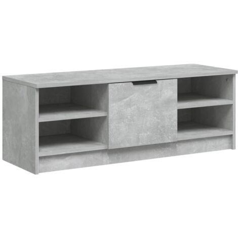 Meuble TV Banc TV Armoire TV Gris béton 102x35,5x36,5 cm Bois d'ingénierie