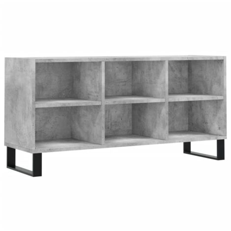 Meuble TV Banc TV Armoire TV gris béton 103,5x30x50 cm bois d'ingénierie