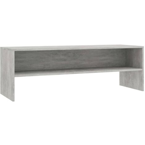 Meuble TV Banc TV Armoire TV Gris béton 120x40x40 cm Bois d'ingénierie