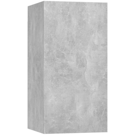 Meuble TV Banc TV Armoire TV Gris béton 30,5x30x60 cm Bois d’ingénierie