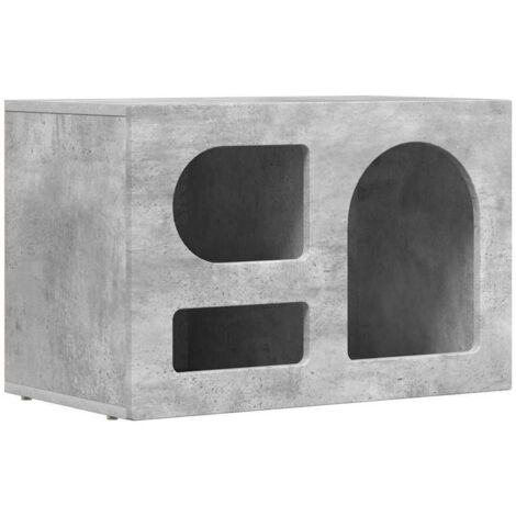 Meuble TV Banc TV Armoire TV Gris béton 60 x 35 x 40 cm Bois d'ingénierie