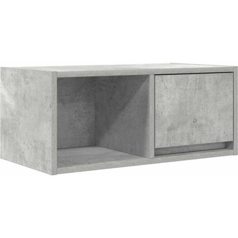 Meuble TV Banc TV Armoire TV gris béton 60x31x25,5 cm bois d'ingénierie