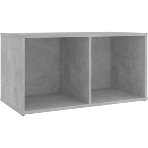 Meuble TV Banc TV Armoire TV gris béton 72x35x36,5 cm bois d’ingénierie