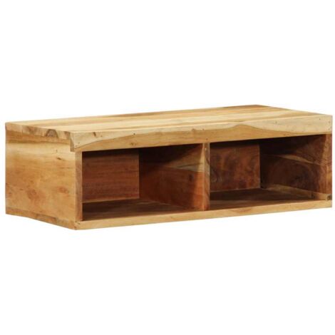 Meuble TV  Banc TV  Armoire TV mural 60x30x19 cm bois massif d'acacia