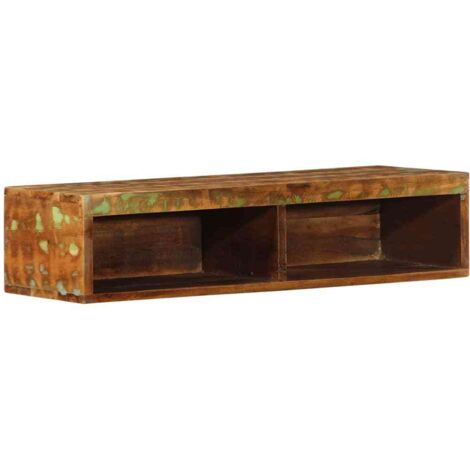 Meuble TV  Banc TV  Armoire TV mural 80x30x19 cm bois massif de récupération