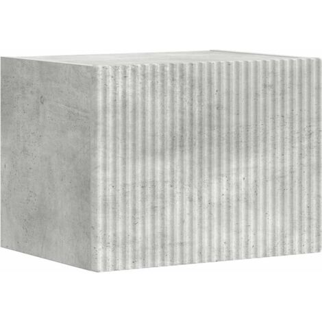 Meuble TV Banc TV Armoire TV mural Béton 39 x 31 x 29,5 cm Bois d'ingénierie