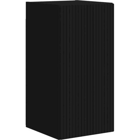 Meuble TV  Banc TV  Armoire TV mural Noir 30 x 31 x 60 cm Bois d'ingénierie