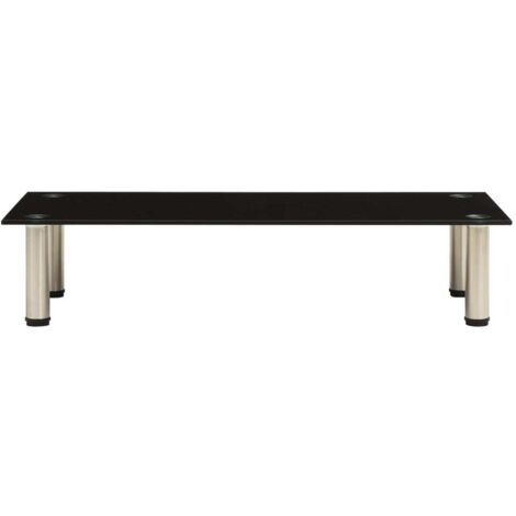 Meuble TV  Banc TV  Armoire TV Noir 80x35x17 cm Verre trempé