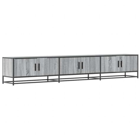 Meuble TV Banc TV Armoire TV sonoma gris 240x35x41 cm bois d'ingénierie