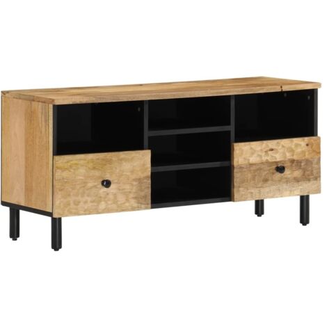 Meuble TV-Banc TV-Meuble Télé 100x33x46 cm bois massif de manguier 767623