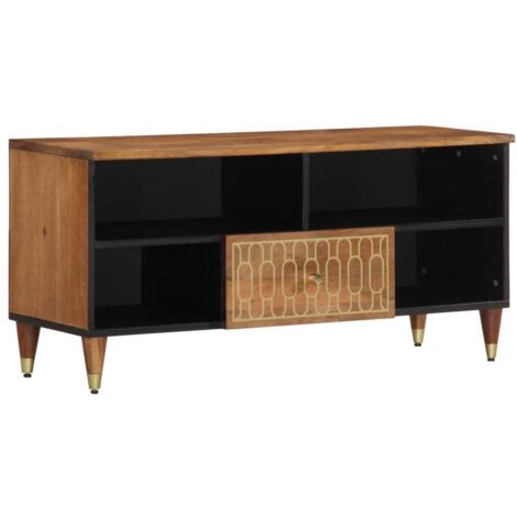 Meuble TV-Banc TV-Meuble Télé 100x33x46 cm bois massif de manguier 805912