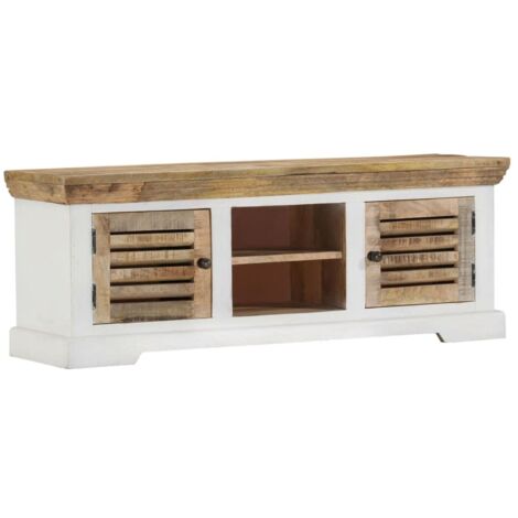 Meuble TV-Banc TV-Meuble Télé 110x30x40 cm Bois massif de manguier 472855