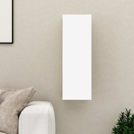 Meuble TV-Banc TV-Meuble Télé Blanc 30,5x30x90 cm Bois d’ingénierie 885332