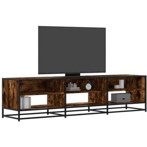 Meuble TV-Banc TV-Meuble Télé chêne fumé 180x40x46 cm bois d'ingénierie 846125