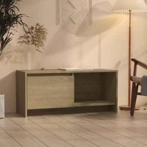 Meuble TV-Banc TV-Meuble Télé Chêne sonoma 90x35x40 cm Bois d'ingénierie 172598