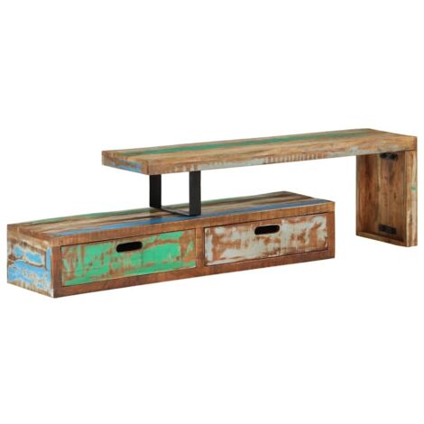 Meuble TV  Banc TV Moderne  Meuble de Rangement Bois de récupération massif XHET98464