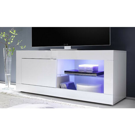 Meuble TV BASIC, 140 cm, blanc