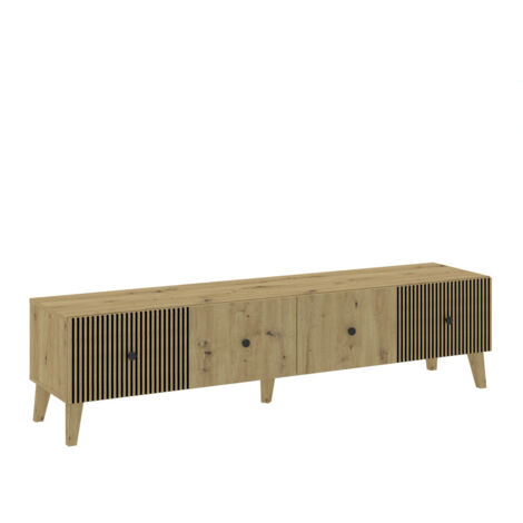 MEUBLE TV BERLIN 180 CM - 2 Portes Chêne