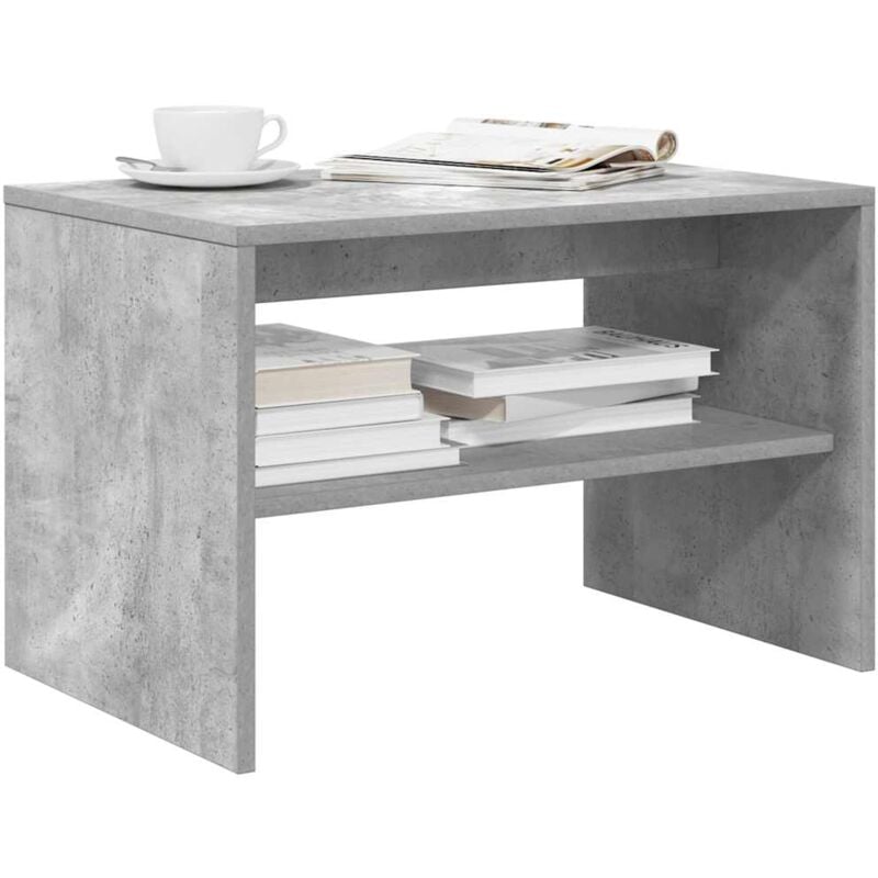 Vidaxl - Meuble tv gris béton 60x40x40 cm bois d'ingénierie