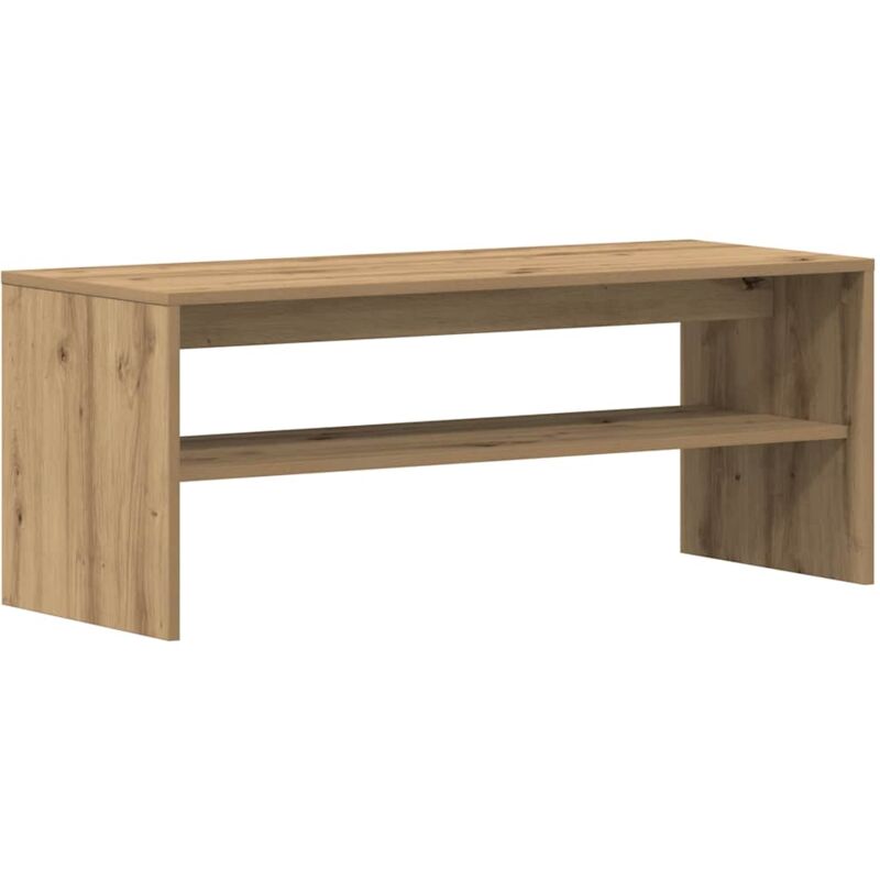 Meuble TV chêne artisanal 100x40x40 cm bois d'ingénierie vidaXL