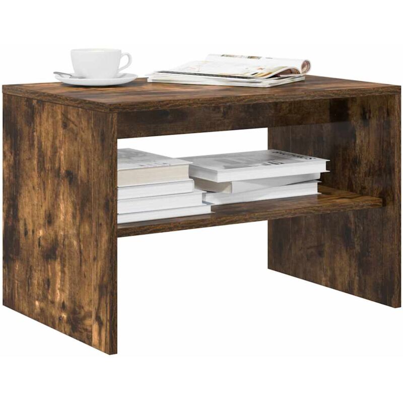 Vidaxl - Meuble tv chêne fumé 60x40x40 cm bois d'ingénierie