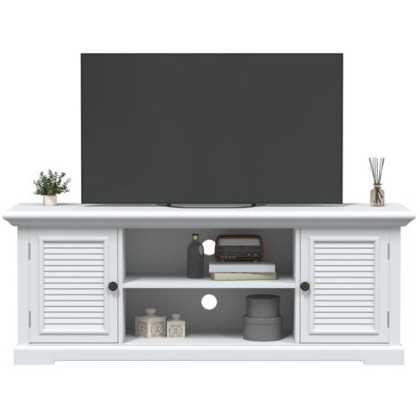 Meuble TV blanc 110x30x41 cm bois d'ingénierie vidaXL