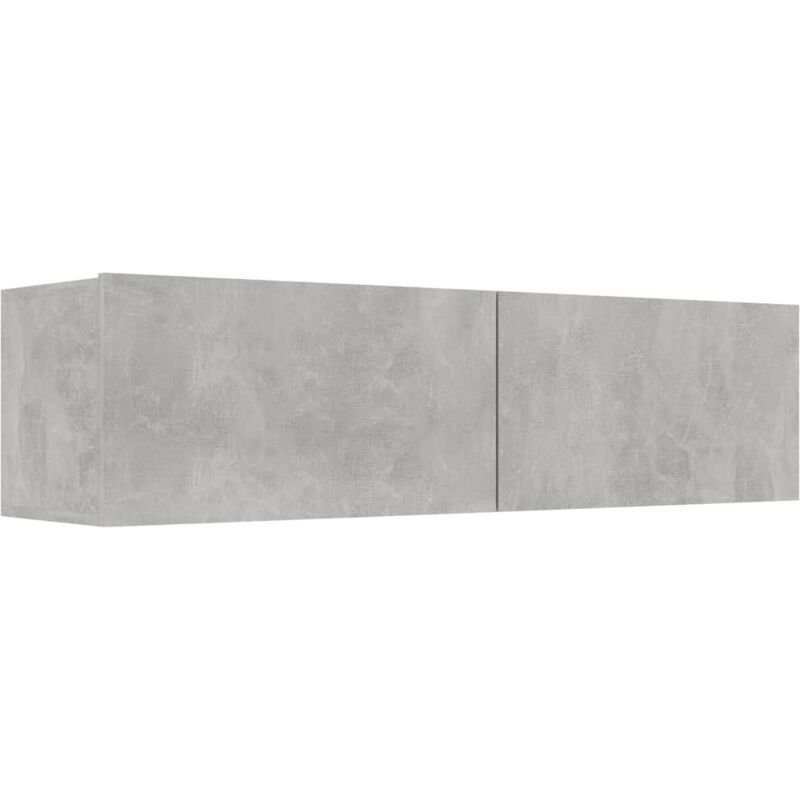 Meuble TV Gris béton 120x30x30 cm Bois d’ingénierie vidaXL