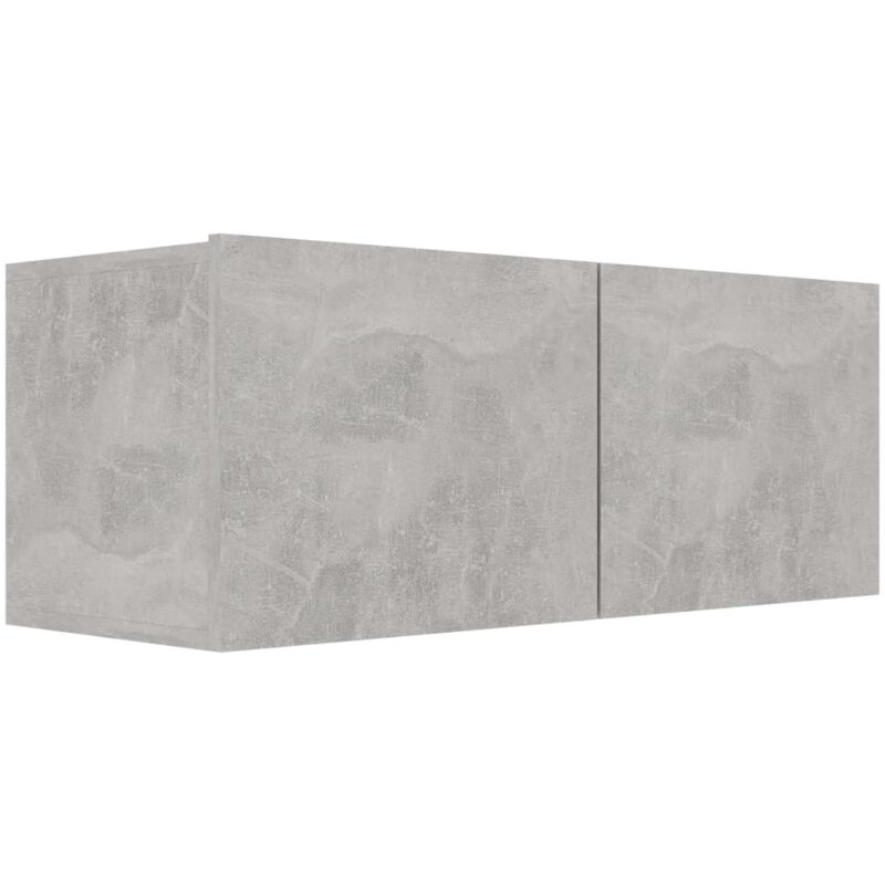 Vidaxl - Meuble tv Gris béton 80x30x30 cm Bois d'ingénierie