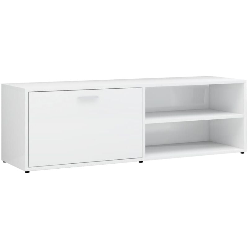 Vidaxl - Meuble tv Blanc brillant 120x34x37 cm Bois d'ingénierie