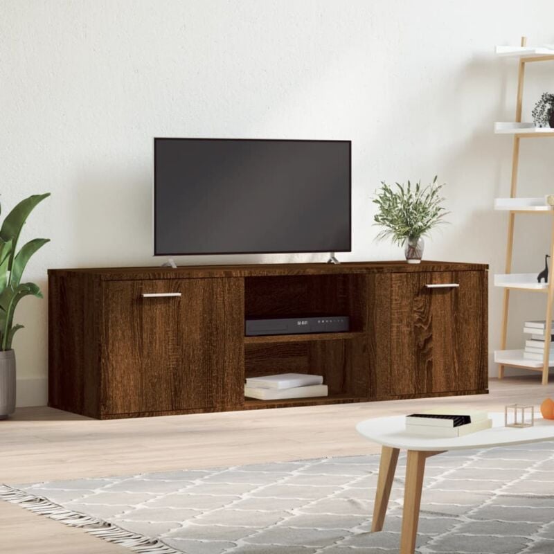 Vidaxl - Meuble tv chêne marron 120x34x37 cm bois d'ingénierie