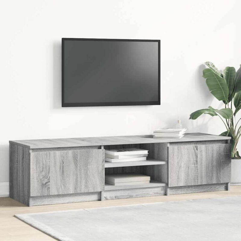 Meuble TV Sonoma gris 140x40x35,5 cm Bois d'ingénierie