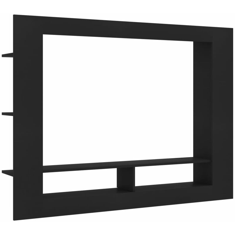 Meuble tv Noir 152x22x113 cm Aggloméré Vidaxl Black